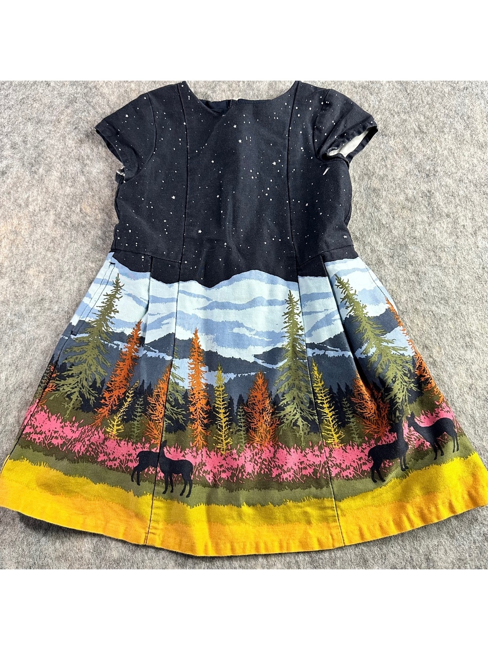 Genuine Kids OshKosh scenic animal print dress woodland boho 2T